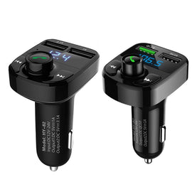 HY82 Car MP3 Bluetooth Receiver Dual USB Car Charger, HY82 Fast Charge Version