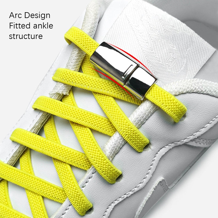 SLK28 Metal Magnetic Buckle Elastic Free Tied Laces, Style: Gold Magnetic Buckle
