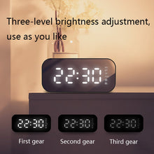 Load image into Gallery viewer, Havit M3 Subwoofer Mini Mirror Clock Bluetooth Speaker, Spsc:, 1200mAh (Black）, 1200mAh (White)