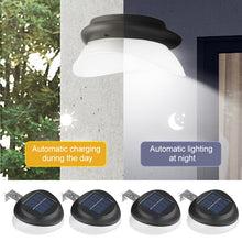 Load image into Gallery viewer, Punch-free Flying Saucer Solar Lamp Outdoor Garden Decoration Wall Lamp, Black Shell+White Light, Black Shell+Warm Light