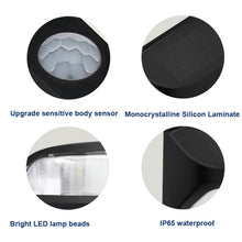 Load image into Gallery viewer, 8 LEDs Infrared Induction Solar Garden Wall Light, White Light, Warm Light