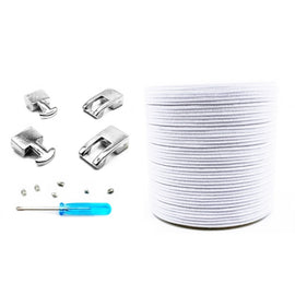 3 Sets SLK16 Metal Hook Lazy People Free-Tied Elastic Lace