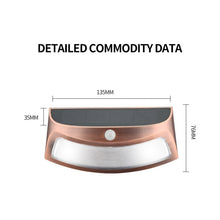Load image into Gallery viewer, Red Copper Human Body Induction Solar Wall Light, White Light, Warm Light