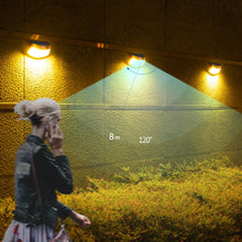 Load image into Gallery viewer, Red Copper Human Body Induction Solar Wall Light, White Light, Warm Light