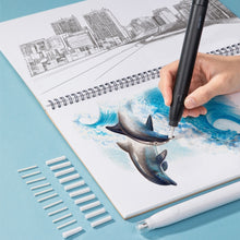 Load image into Gallery viewer, Deli 71107 Electric Eraser Art Can Replace The Core Rubber Core, Black Shell, White Shell