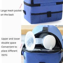 Load image into Gallery viewer, Double Insulation Bag Breast Milk Fresh Bag Bottle Mummy Bag, Mummy Bag(Black), Mummy Bag(Royal Blue), Mummy Bag(Rose Red), Mummy Bag(Red), Mummy Bag(Wine Red), Mummy Bag(Orange), Mummy Bag(Sky Blue), Mummy Bag(Grey)