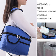 Load image into Gallery viewer, Double Insulation Bag Breast Milk Fresh Bag Bottle Mummy Bag, Mummy Bag(Black), Mummy Bag(Royal Blue), Mummy Bag(Rose Red), Mummy Bag(Red), Mummy Bag(Wine Red), Mummy Bag(Orange), Mummy Bag(Sky Blue), Mummy Bag(Grey)