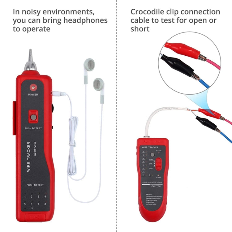 Wire Tracker Network Cable Detector RJ45 RJ11 Tester for Telephone Lines and LAN Cables, RJ45 RJ11 Tester