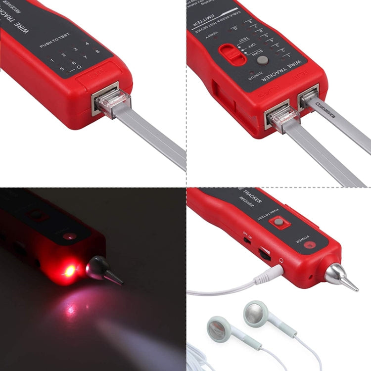Wire Tracker Network Cable Detector RJ45 RJ11 Tester for Telephone Lines and LAN Cables, RJ45 RJ11 Tester