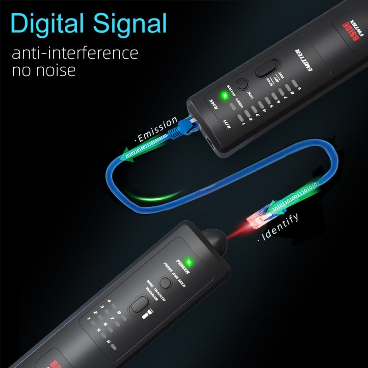 BSIDE FWT8X  Dual Mode Network Wire Tracker Cable Toner RJ45 RJ11 Accurate Ethernet LAN Tracer, FWT8X