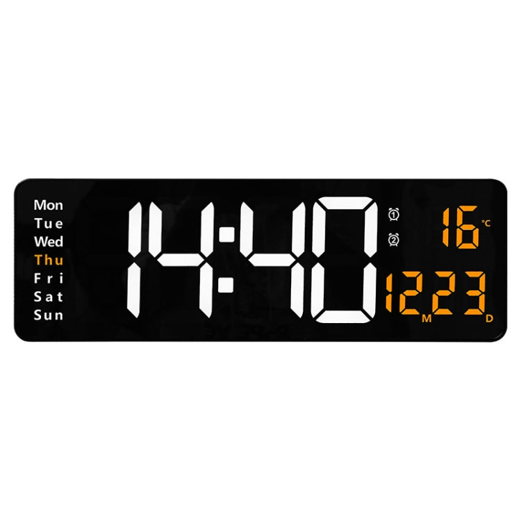 6626 Living Room Wall-Mounted Large Screen Display LED Digital Clock, 16 Inch White Temperature, 16 Inch Orange Temperature, 16 Inch Green Temperature, 16 Inch Blue Temperature