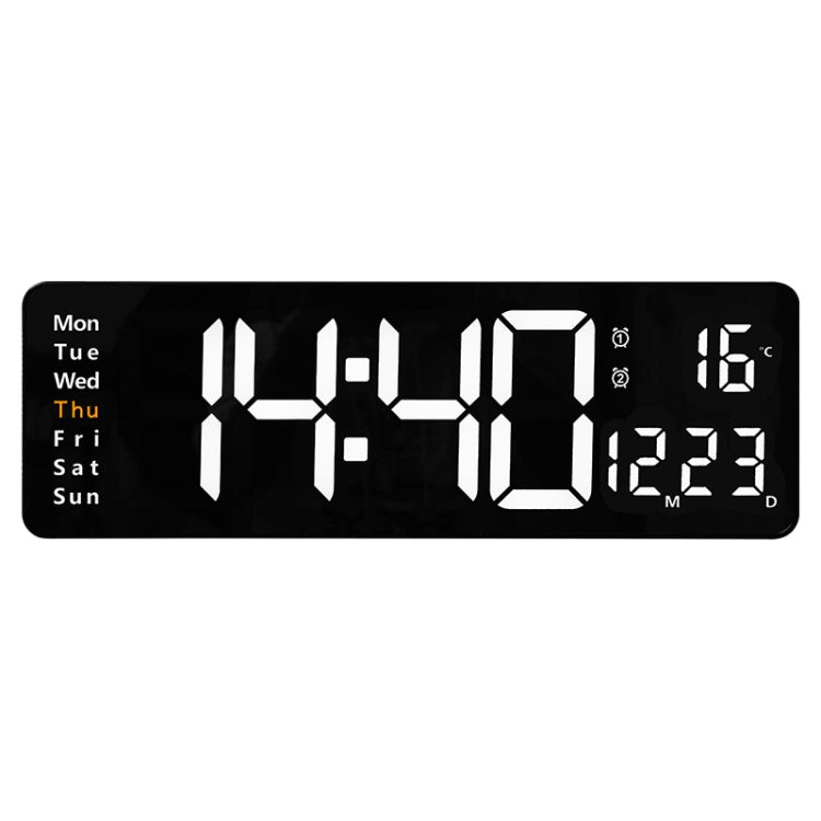 6626 Living Room Wall-Mounted Large Screen Display LED Digital Clock, 16 Inch White Temperature, 16 Inch Orange Temperature, 16 Inch Green Temperature, 16 Inch Blue Temperature
