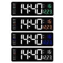 Load image into Gallery viewer, 6626 Living Room Wall-Mounted Large Screen Display LED Digital Clock, 16 Inch White Temperature, 16 Inch Orange Temperature, 16 Inch Green Temperature, 16 Inch Blue Temperature