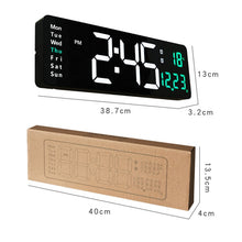 Load image into Gallery viewer, 6626 Living Room Wall-Mounted Large Screen Display LED Digital Clock, 16 Inch White Temperature, 16 Inch Orange Temperature, 16 Inch Green Temperature, 16 Inch Blue Temperature