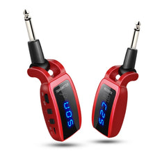 Load image into Gallery viewer, U12DX  6.35mm Jack Wireless Guitar Transmitter Receiver Rechargeable Adapter, U12DX Red, U12DX Black