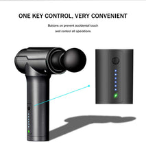 Load image into Gallery viewer, BG-128 6-speed Mini Convenient Massage Gun With 6 Massage Heads,CN Plug, Red, Green, Gray, Back