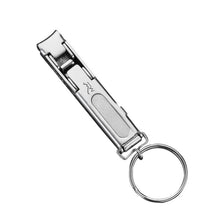 Load image into Gallery viewer, Stainless Steel Folding Nail Clippers with Keychain