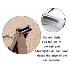 Load image into Gallery viewer, Stainless Steel Folding Nail Clippers with Keychain
