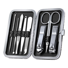 Load image into Gallery viewer, Stainless Steel Nail Trimming Grooming Set, Black, Dark Brown