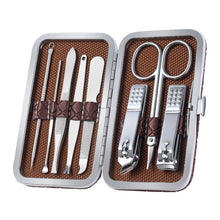 Load image into Gallery viewer, Stainless Steel Nail Trimming Grooming Set, Black, Dark Brown
