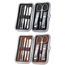 Load image into Gallery viewer, Stainless Steel Nail Trimming Grooming Set, Black, Dark Brown