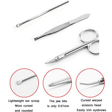 Load image into Gallery viewer, Stainless Steel Nail Trimming Grooming Set, Black, Dark Brown