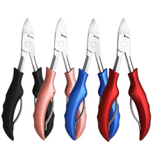 Load image into Gallery viewer, Stainless Steel Nail Clippers Olecranon Dead Skin Pliers Set, Blue ABS Handle, Black ABS Handle, Red ABS Handle, Pink ABS Handle