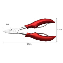 Load image into Gallery viewer, Stainless Steel Nail Clippers Olecranon Dead Skin Pliers Set, Blue ABS Handle, Black ABS Handle, Red ABS Handle, Pink ABS Handle