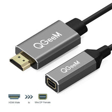 Load image into Gallery viewer, QGeeM QG-HD02 HDMI Single to Mini DP Converter