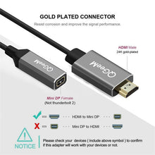 Load image into Gallery viewer, QGeeM QG-HD02 HDMI Single to Mini DP Converter