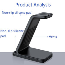 Load image into Gallery viewer, D2 3 In 1 15W Wireless Vertical Charger, D2 (Black)