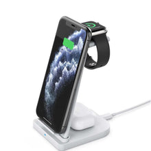 Load image into Gallery viewer, QGeeM QG-WC05 3 In 1 Portable Detachable Wireless Charger, White, Black