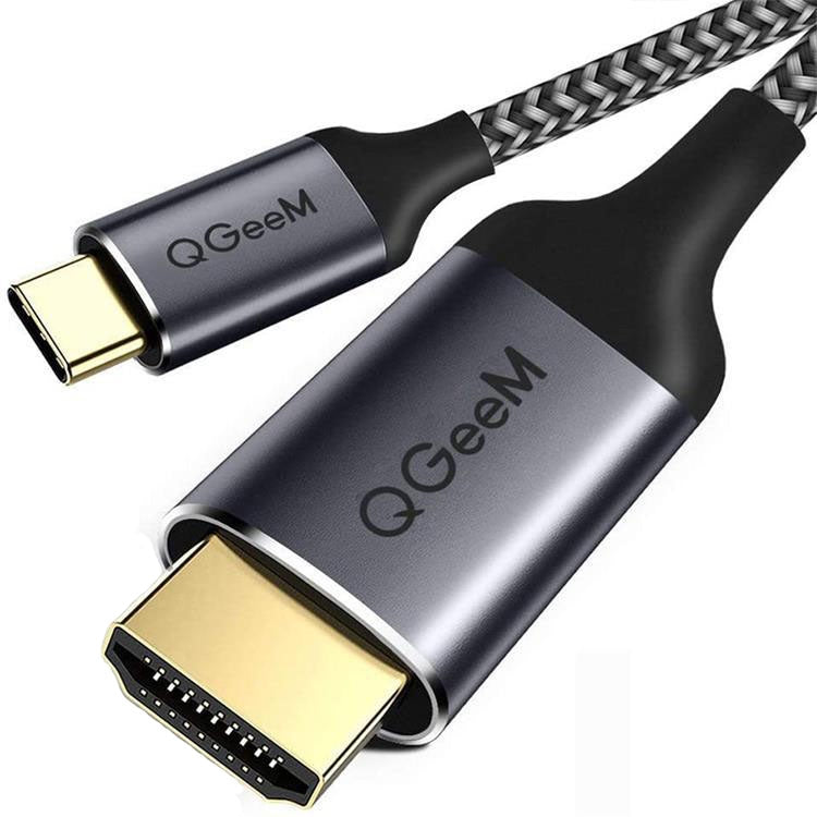 QGeeM QG-UA09 Type-C To HDMI Cable, 1.2m, 1.8m, 3m