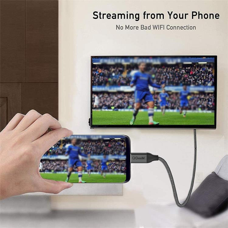 QGeeM QG-UA09 Type-C To HDMI Cable, 1.2m, 1.8m, 3m