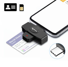 Load image into Gallery viewer, Rocketek CSCR3 Smart CAC Card Reader Type-C Bank Tax Declaration SIM Card/IC Card ID Card Reader