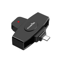 Load image into Gallery viewer, Rocketek CSCR3 Smart CAC Card Reader Type-C Bank Tax Declaration SIM Card/IC Card ID Card Reader