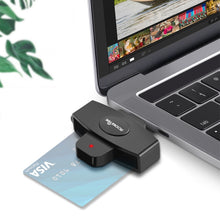 Load image into Gallery viewer, Rocketek CSCR3 Smart CAC Card Reader Type-C Bank Tax Declaration SIM Card/IC Card ID Card Reader
