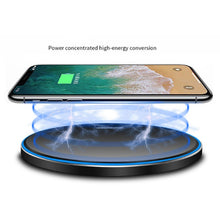 Load image into Gallery viewer, 15W Metal Round Wireless Charger Smart Fast Charge, Black + Black Surface, Silver + White Surface, Red + Black Surface, Gold + White Surface, Mirror Black, Mirror White