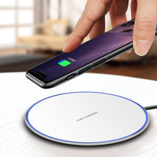 Load image into Gallery viewer, 15W Metal Round Wireless Charger Smart Fast Charge, Black + Black Surface, Silver + White Surface, Red + Black Surface, Gold + White Surface, Mirror Black, Mirror White