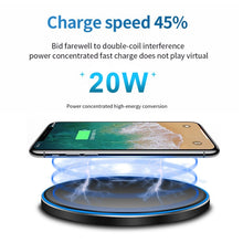 Load image into Gallery viewer, 20W QI Metal Mirror Ultra-thin Wireless Charger, White, Black
