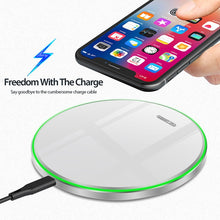 Load image into Gallery viewer, 20W QI Metal Mirror Ultra-thin Wireless Charger, White, Black