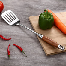 Load image into Gallery viewer, 304 Stainless Steel Wooden Handle Kitchenware Kitchen Equipment, Style:, Fried Spatula, Soup Spoon, Slotted Spoon, Slotted Shovel, Noodle Scoop, Rice Spoon