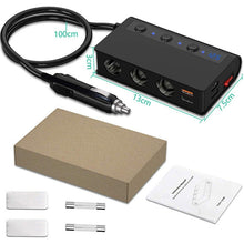 Load image into Gallery viewer, TR24 3 In 1 Car Cigarette Lighter Independent Switch Charger, TR24 (Black), TR24 (Black Red)