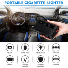 Load image into Gallery viewer, TR24 3 In 1 Car Cigarette Lighter Independent Switch Charger, TR24 (Black), TR24 (Black Red)