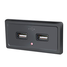 Load image into Gallery viewer, 12V24V Route Bus Dual USB Charging Input Car Charger, Blue Light, Green Light, Red Light