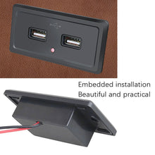 Load image into Gallery viewer, 12V24V Route Bus Dual USB Charging Input Car Charger, Blue Light, Green Light, Red Light