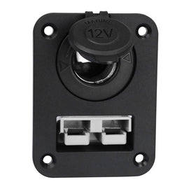 Andersen Panel Large Current Plug With 12V Cigarette Lighter Panel Combination, PA5403