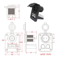 Load image into Gallery viewer, Andersen Panel Large Current Plug With 12V Cigarette Lighter Panel Combination, PA5403