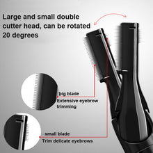 Load image into Gallery viewer, Double Cutter Head Electric Eyebrow Trimmer Epilator Children Hair Clipper, Double Cutter Head