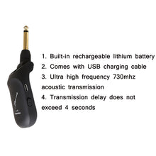 Load image into Gallery viewer, C01 Electric Guitar Wireless Audio Transmitter Receiver, Black